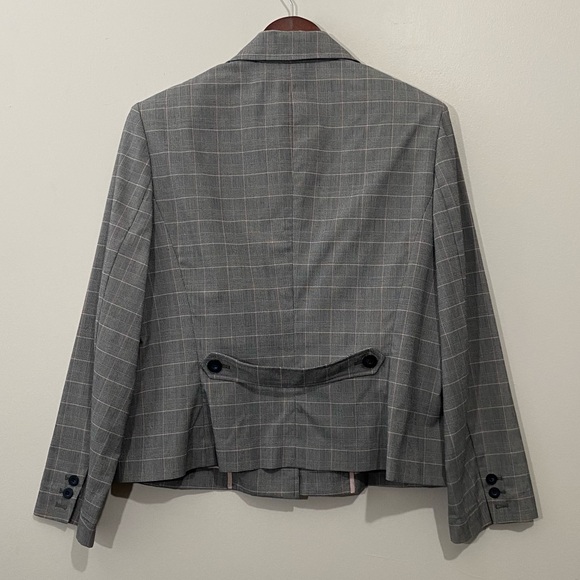 Norton Mcnaughton Notch Lapel Plaid Career Wear Three Button Blazer Size 14 - Picture 4 of 7